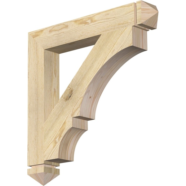 Ekena Millwork Balboa Arts & Crafts Rough Sawn Bracket, Douglas Fir, 4"W x 28"D x 28"H BKT04X28X28BOA03RDF - main
